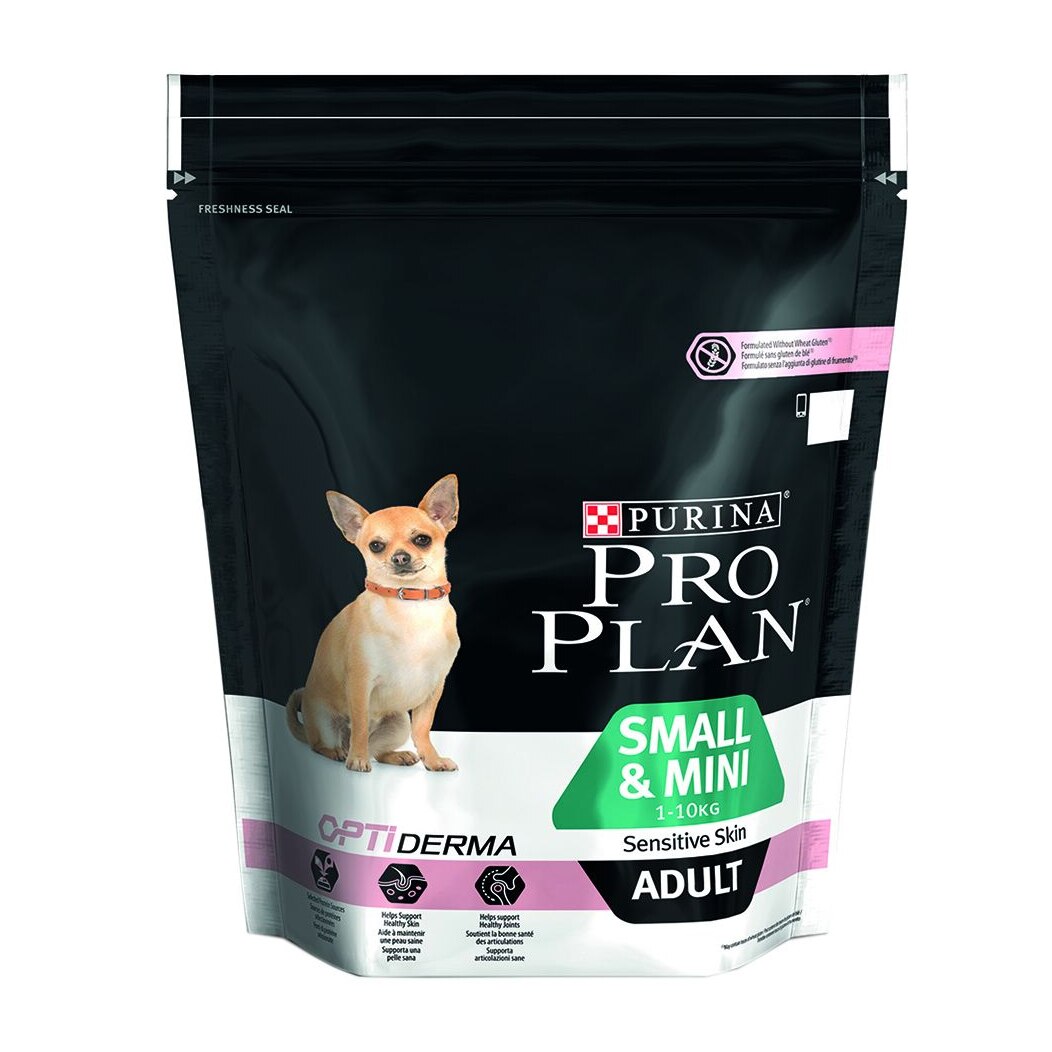 Hrana uscata pentru caini Pro Plan Small & Mini Adult, Piele Sensibila, Somon, 700g