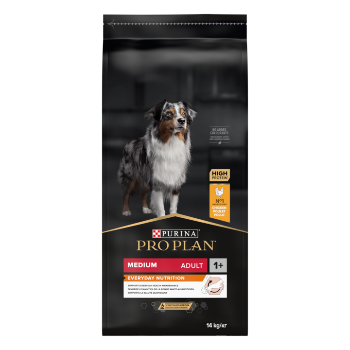 Суха храна за кучета Pro Plan, Medium Adult, Пилешко, 14 кг
