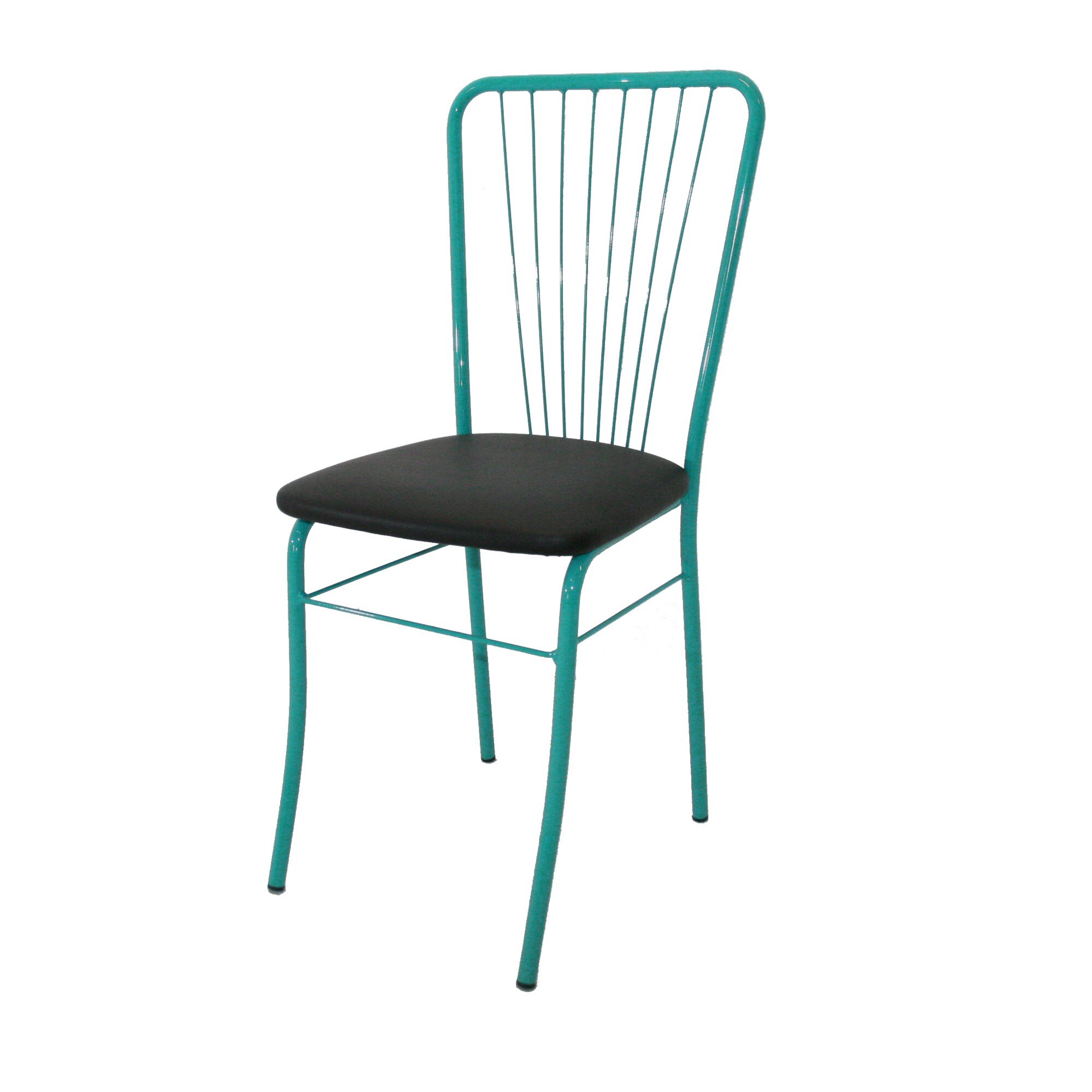 Scaun Nera 8 Vopsit, Piele Ecologica, Verde/Negru