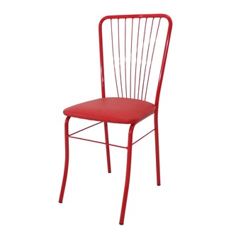 Scaun Nera 8 Vopsit, Piele Ecologica, Rosu/Rosu Scaun Nera 8 Vopsit, Piele Ecologica, Rosu/Rosu