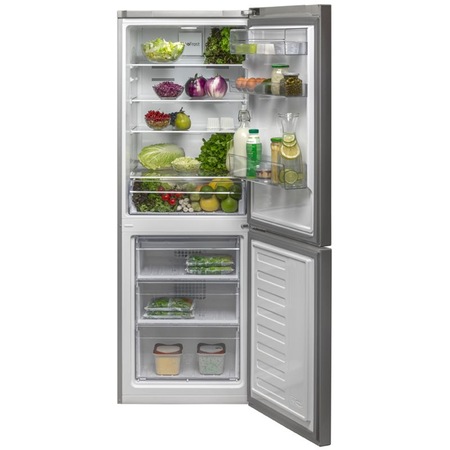 Combina frigorifica Beko RCNA340E20X, 302 l, Clasa A+, NeoFrost, H 175 cm, Display electronic, Iluminare LED, Inox