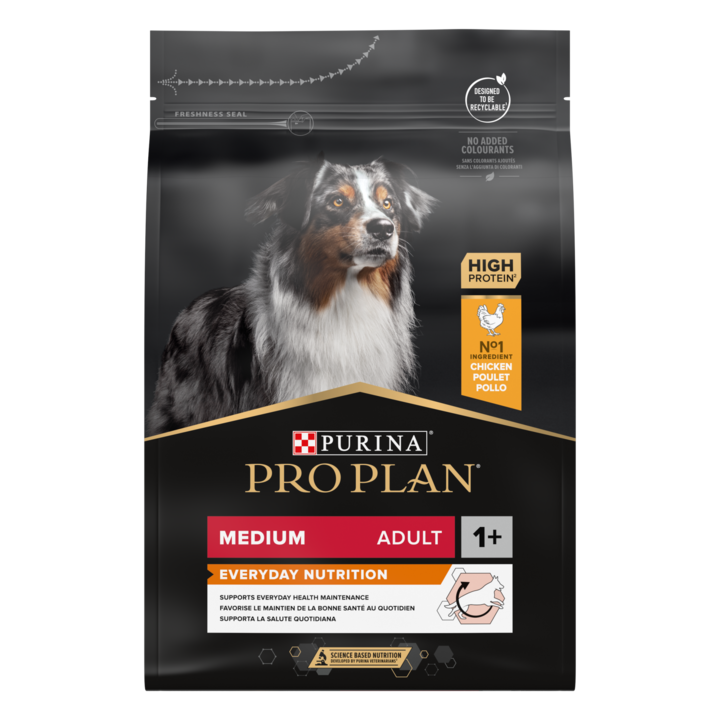 Суха храна за кучета Pro Plan, Medium Adult, Пилешко, 3 кг