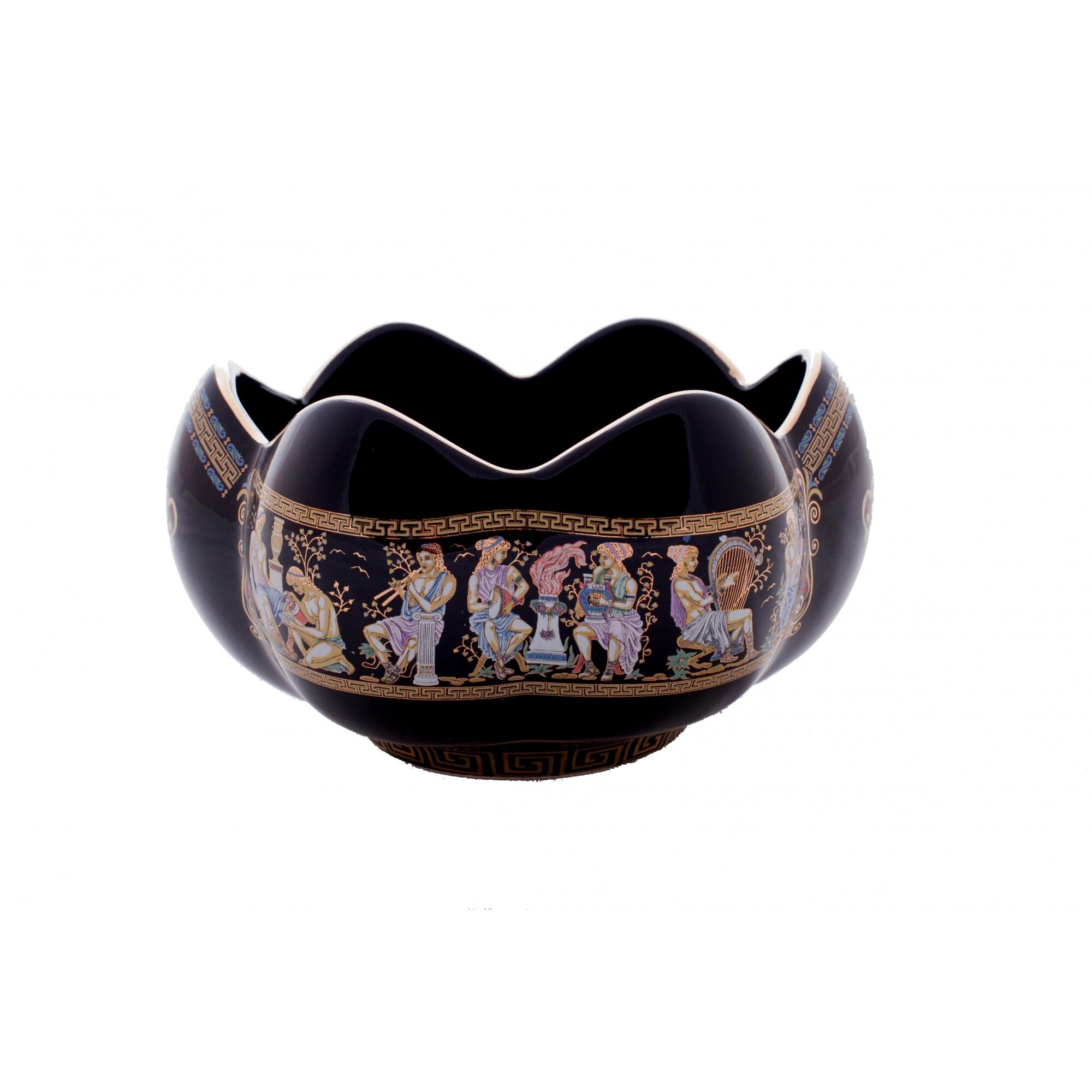 Nufar lucrat manual decorat cu foita de aur 24K