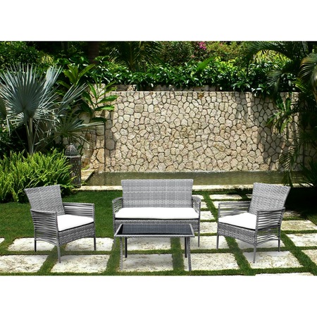 Set Mobilier gradina Kring Padova, 2 fotolii, canapea si masa