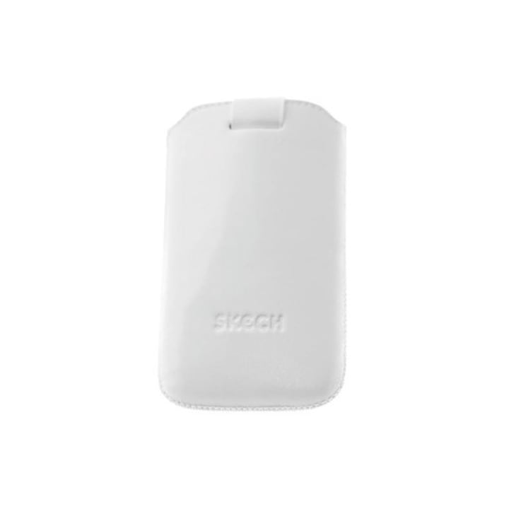 Калъф Skech Strap Pouch за iPhone 4/4S, Кожа, Бял