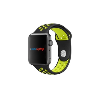 Curea Apple Watch 42mm, Soft Silicone compatibila cu Apple Watch 4, Seria 3, Seria 2, Seria 1, Sport Edition, masura M/L (Negru/Verde neon), model Doctor laptop DRLN0022 Curea Apple Watch 42mm, Soft Silicone compatibila cu Apple Watch 4, Seria 3, Seria 2, Seria 1, Sport Edition, masura M/L (Negru/Verde neon), model Doctor laptop DRLN0022
