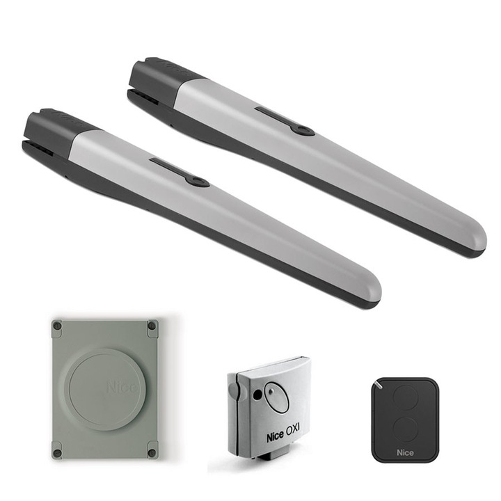 Kit automatizare poarta batanta Nice TOONA7024 START, 7 m/canat, 24V, cu receptor si telecomanda