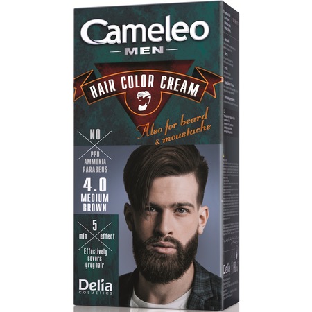 Vopsea Pentru Par Barba Mustata Cameleo Men Saten Mediu 4 0 Delia Cosmetics 30 Ml Emag Ro