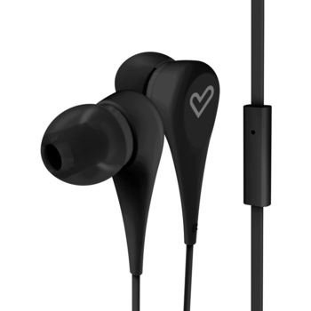 Casca cu fir in-ear Energy Style 1+, microfon, cablu plat, negru Casca cu fir in-ear Energy Style 1+, microfon, cablu plat, negru