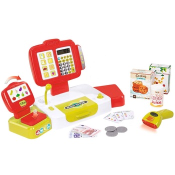 Jucarie Smoby Casa de marcat Mini Shop rosu cu accesorii Jucarie Smoby Casa de marcat Mini Shop rosu cu accesorii