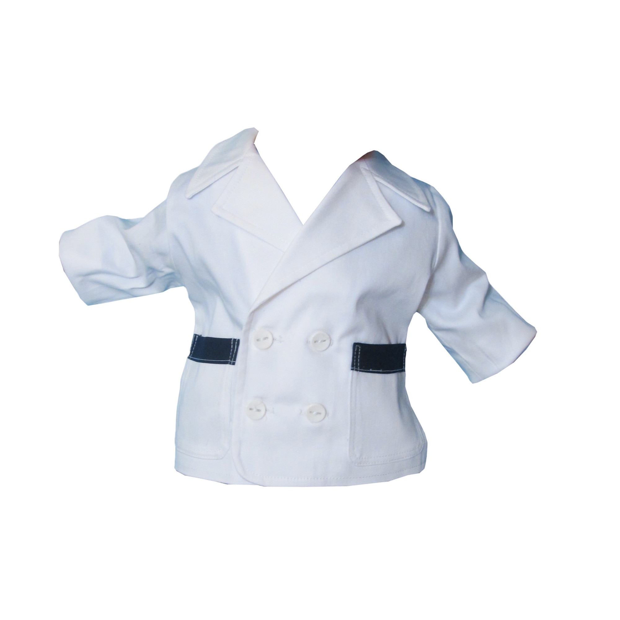 Sacou alb Nicholas, Alb, 62 cm