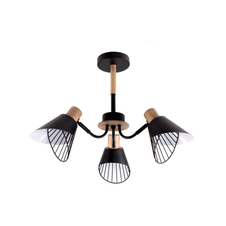 Candelabru, LIGHTEX, BRUNO, 3xE14, 605x420mm, Negru