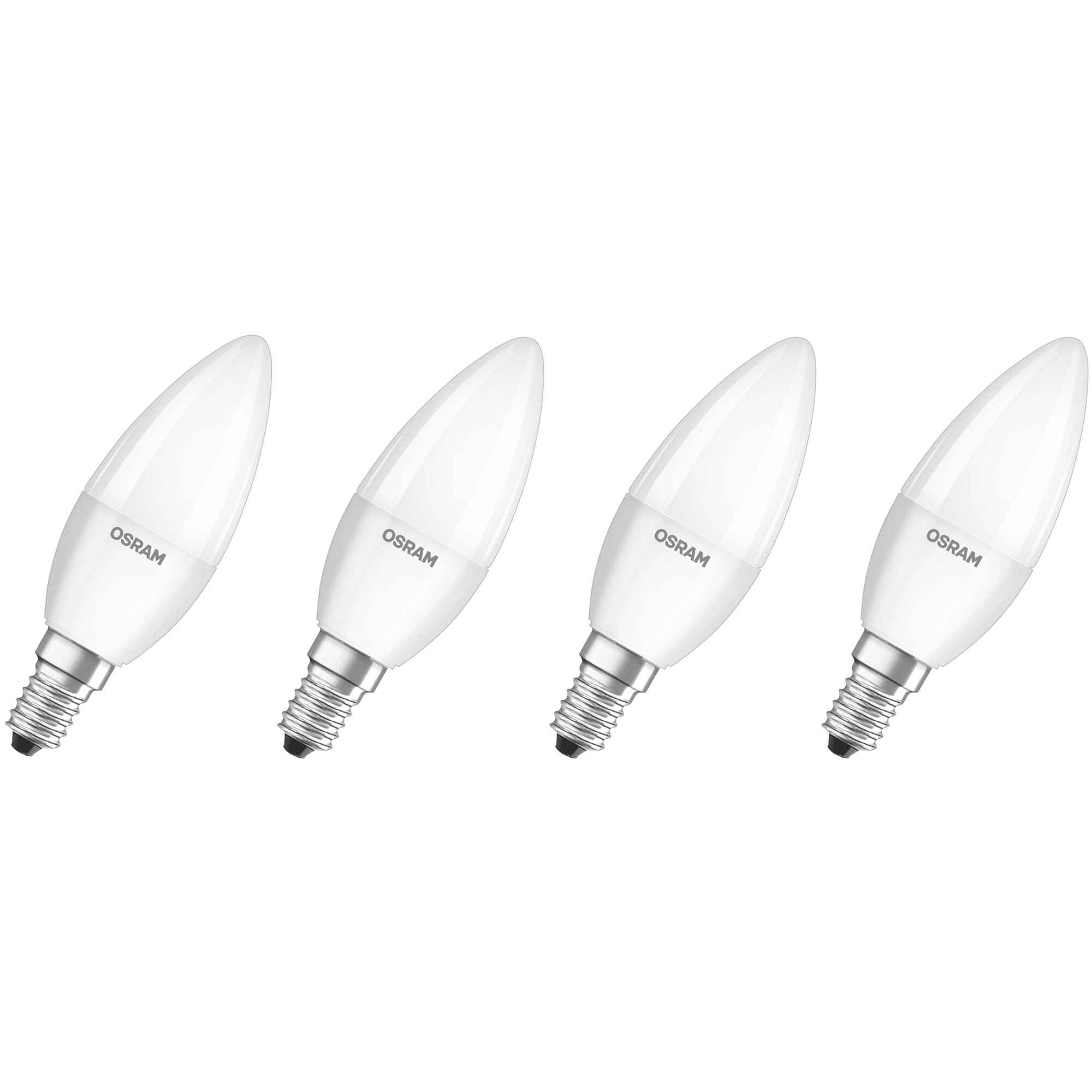 Комплект 4 крушки Led Osram B40 E14 5 7w 40w 470 лумена Матови