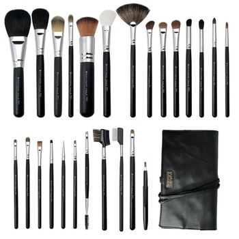 Set 25 pensule machiaj + husa Brush Roll Set 25 pensule machiaj + husa Brush Roll