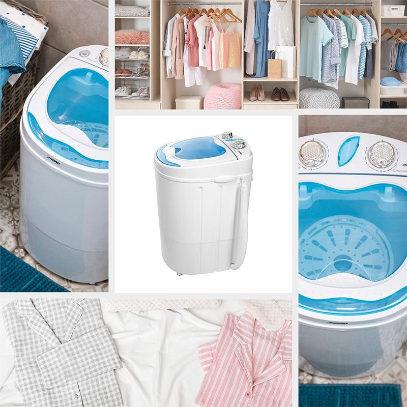 Masina de spalat rufe semiautomata portabila MESKO MS 8053, 580 wati, alb