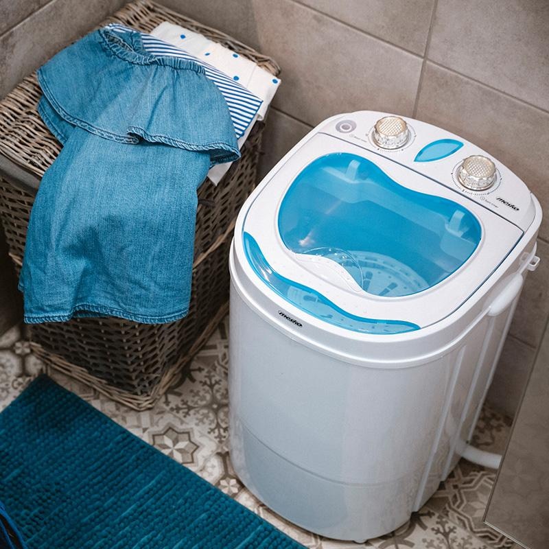 Masina de spalat rufe semiautomata portabila MESKO MS 8053, 580 wati, alb