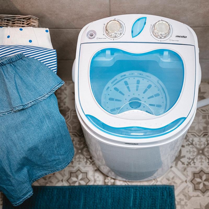 Masina de spalat rufe semiautomata portabila MESKO MS 8053, 580 wati, alb