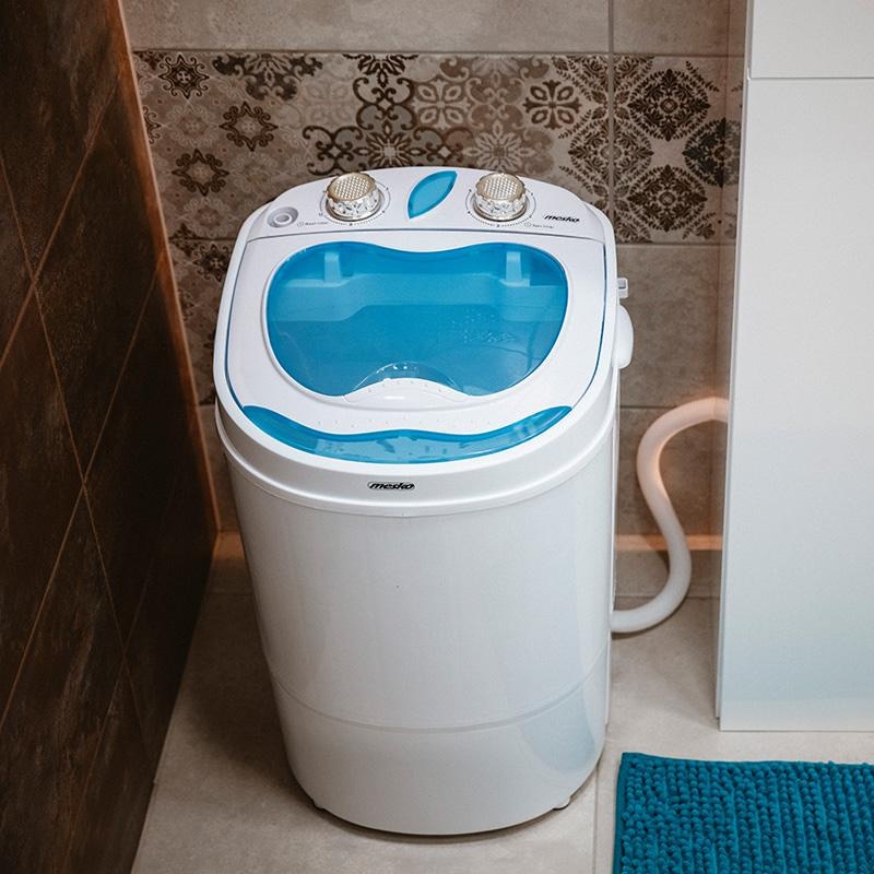 Masina de spalat rufe semiautomata portabila MESKO MS 8053, 580 wati, alb