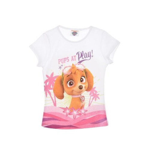 Tricou maneca scurta Paw Patrol Skye ,alb,4 ani