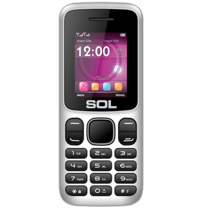 Мобилен телефон SOL B1805, с батерия 1700mAh , Българско меню, черен цвят