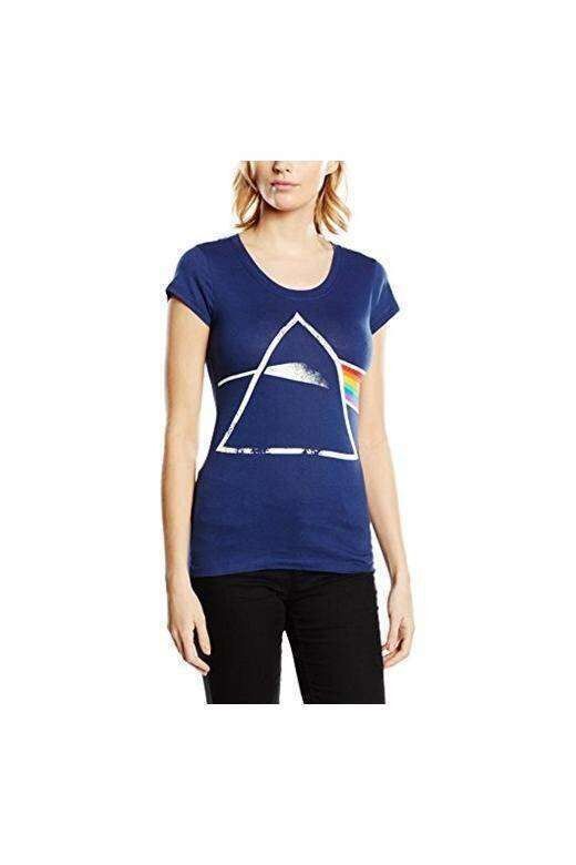Tricou de dama, Pink Floyd, DSOTM Back Print Navy, Albastru marin