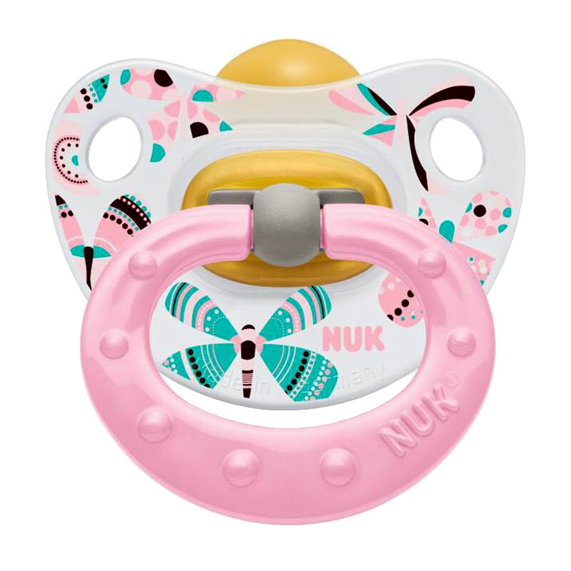 Suzeta NUK Happy Kids, Latex, 0-6 luni, Roz - eMAG.ro