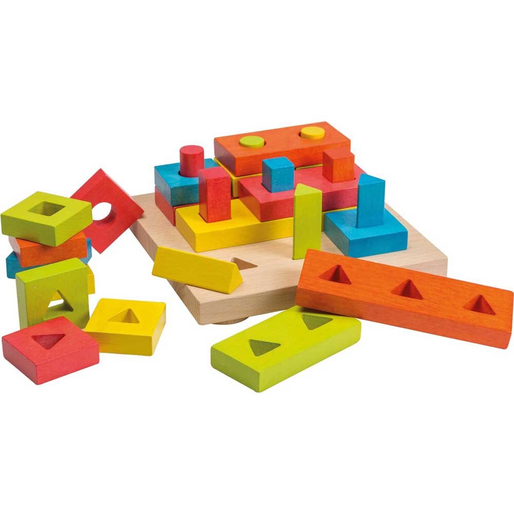 Joc Din Lemn Puzzle De Stivuit, Multicolor