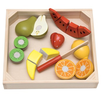 Set din lemn pentru salata de fructe, 19 Piese, Multicolor Set din lemn pentru salata de fructe, 19 Piese, Multicolor