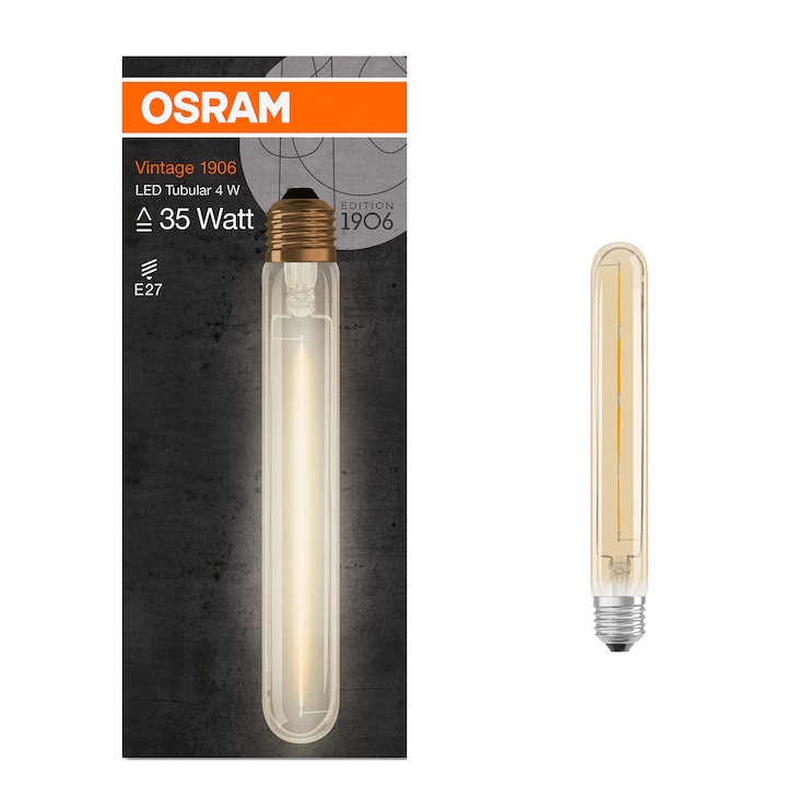 Osram Vintage átlátszó üveg búra/5W/400lm/2000K/E27 LED cső