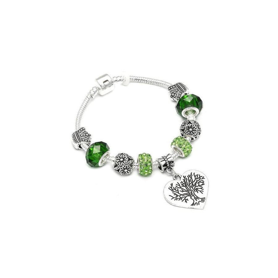 Bratara Charm Tree of Life cu Ag 925 model cu 9 talismane