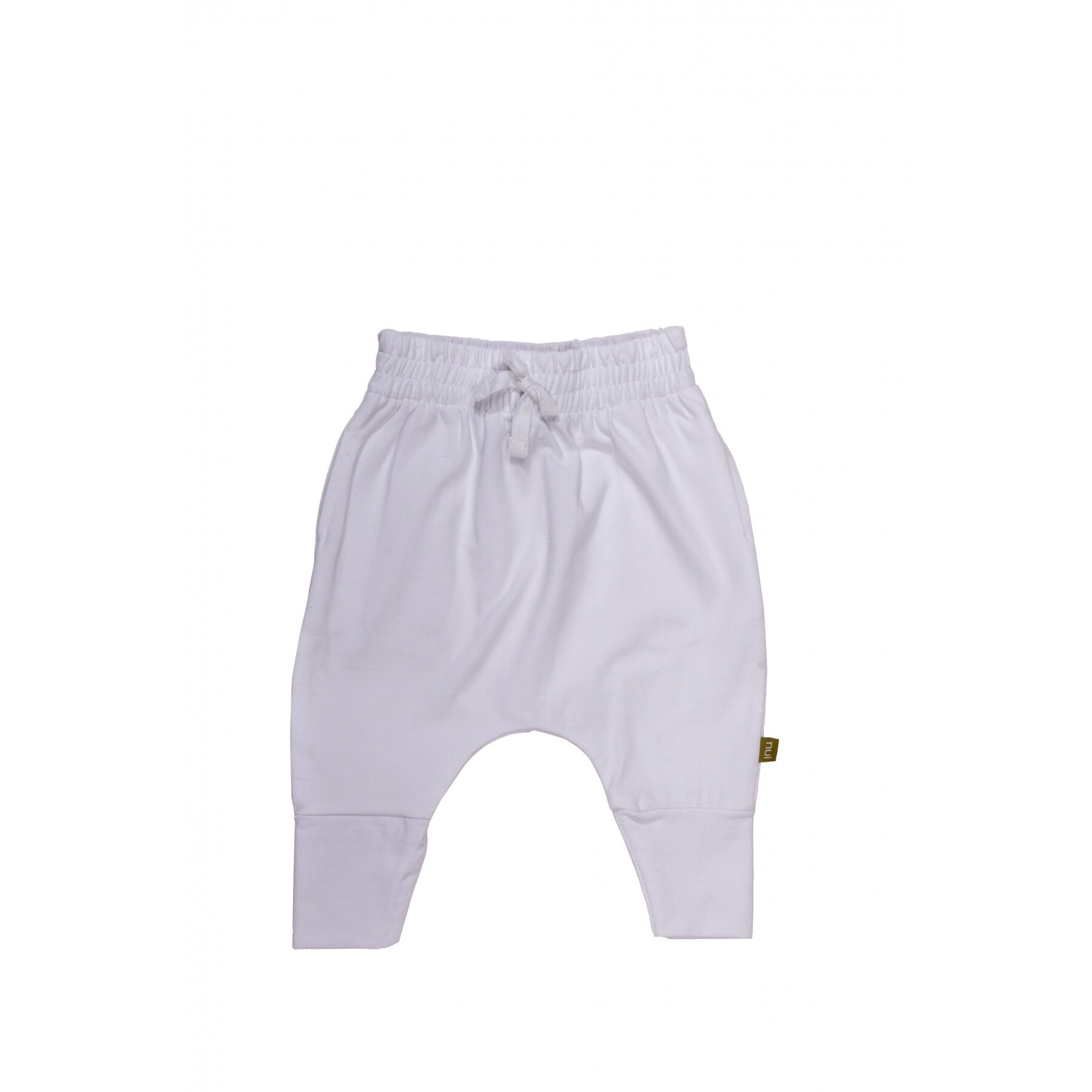 Pantaloni din bumbac organic, culoarea alba, Alb