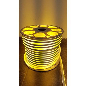 Rola Neon Flex Alb cald Furtun Luminos Flexibil LED 50 m WW / instalatie de craciun Rola Neon Flex Alb cald Furtun Luminos Flexibil LED 50 m WW / instalatie de craciun