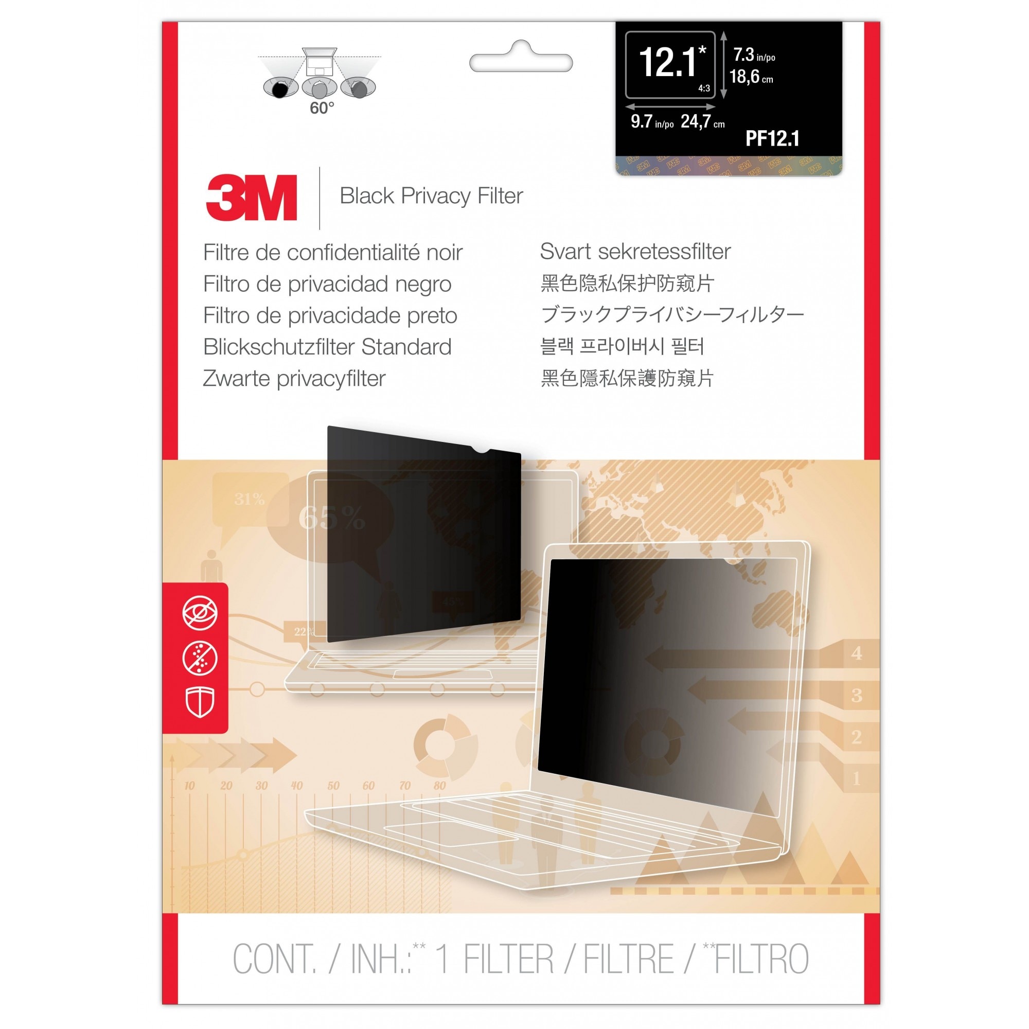 Filtru de confidentialitate 3M, PF12.1