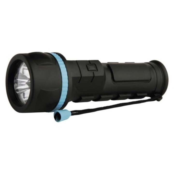 LED Фенер Emos P3862, Черен/Син, 20lm, 75м, 2xD LR20