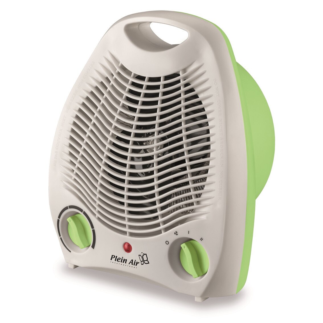 Aeroterma electrica TV EC alb cu verde, 2 trepte 1000-2000W, ventilatie si incalzire