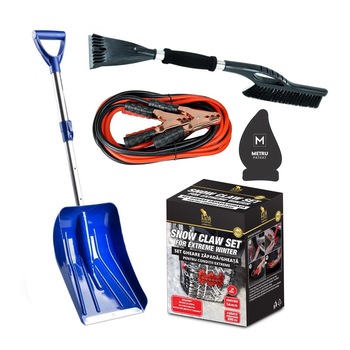 Pachet auto de iarna: Perie si curatator gheata, 50cm, soft grip + Lopata pentru zapada telescopica Alu Shovel + gheare zapada conditii extreme (tip lanturi antiderapante) + Cabluri curent baterie 400 A + Odorizant Metru Patrat CADOU Pachet auto de iarna: Perie si curatator gheata, 50cm, soft grip + Lopata pentru zapada telescopica Alu Shovel + gheare zapada conditii extreme (tip lanturi antiderapante) + Cabluri curent baterie 400 A + Odorizant Metru Patrat CADOU