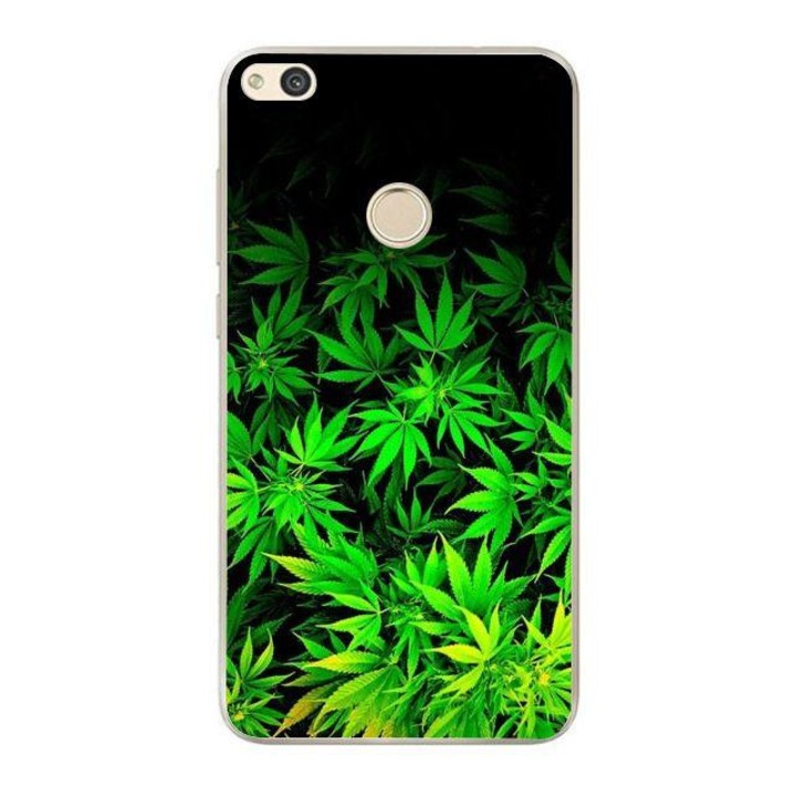 Husa silicon pentru P9 Lite 2017 - Weed Background