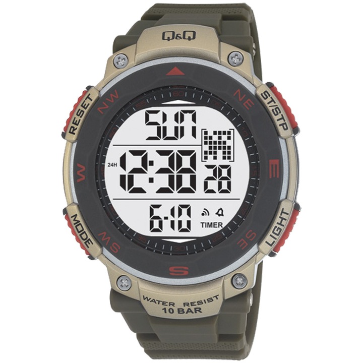Ceas Q&Q M124J004Y, barbatesc, digital, negru