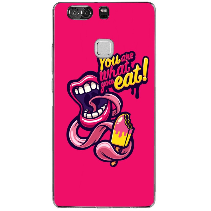 Husa silicon pentru Huawei P9 Plus - You Are What You Eat