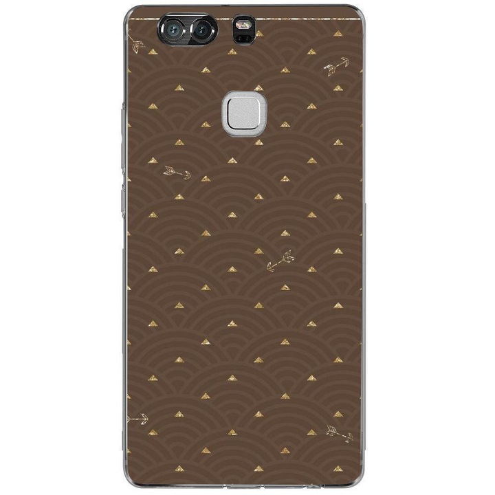 Husa silicon pentru Huawei P9 Plus - Gold Pattern