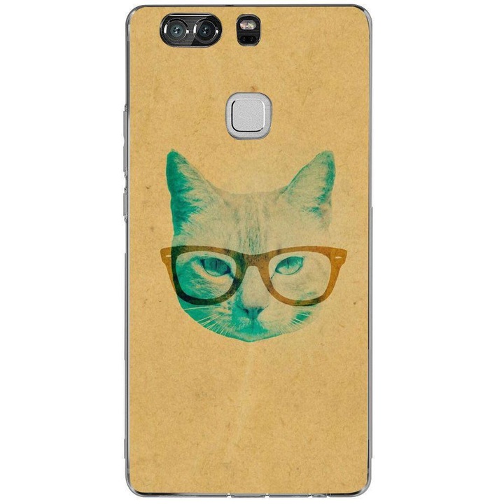Husa silicon pentru Huawei P9 Plus - Nerd Cat