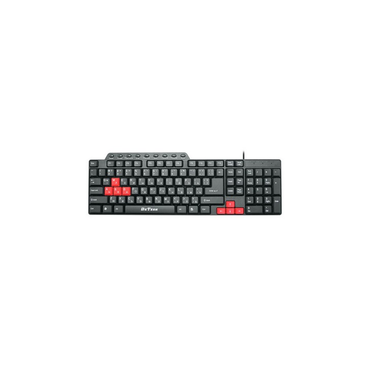 Мултимедийна клавиатура 1Tech DeTech, DE6085, с USB, Кирилизирана, цвят Черен