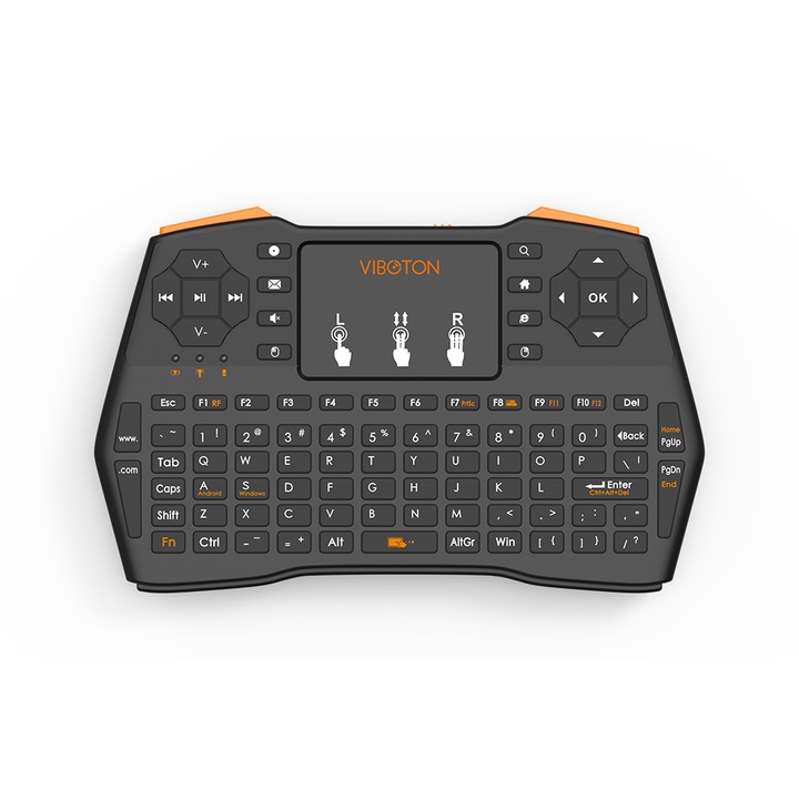 Tastatura si mouse fara fir, 1Tech, Pentru Android/Windows/ios, Baterie Li-Ion, Negru