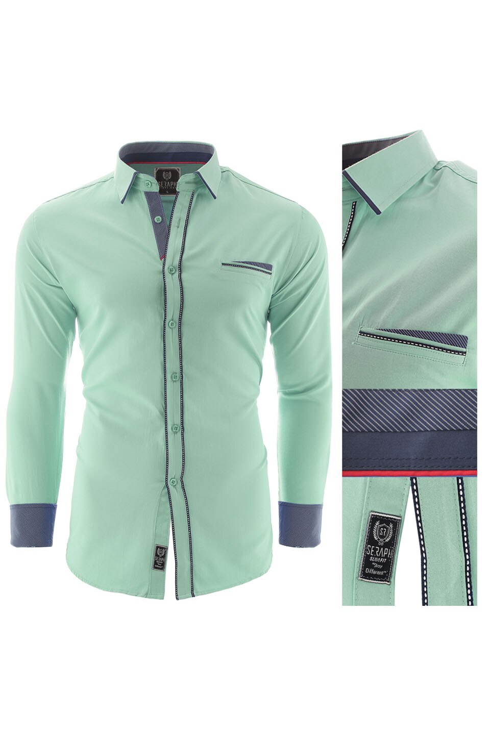 Seraph Catania Italian Designer Slim fit, világos zöld Seraph Catania Italian Designer Slim fit, fekete M