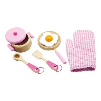 Set de bucatarie din lemn, Viga, Mic dejun Set de bucatarie din lemn, Viga, Mic dejun