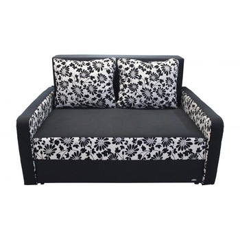Canapea extensibila Isabel, MobAmbient, Negru, material textil, extensie din plasa de arcuri tip relaxa, cu lada de depozitare, 2 perne incluse, 160x190 cm Canapea extensibila Isabel, MobAmbient, Negru, material textil, extensie din plasa de arcuri tip relaxa, cu lada de depozitare, 2 perne incluse, 160x190 cm