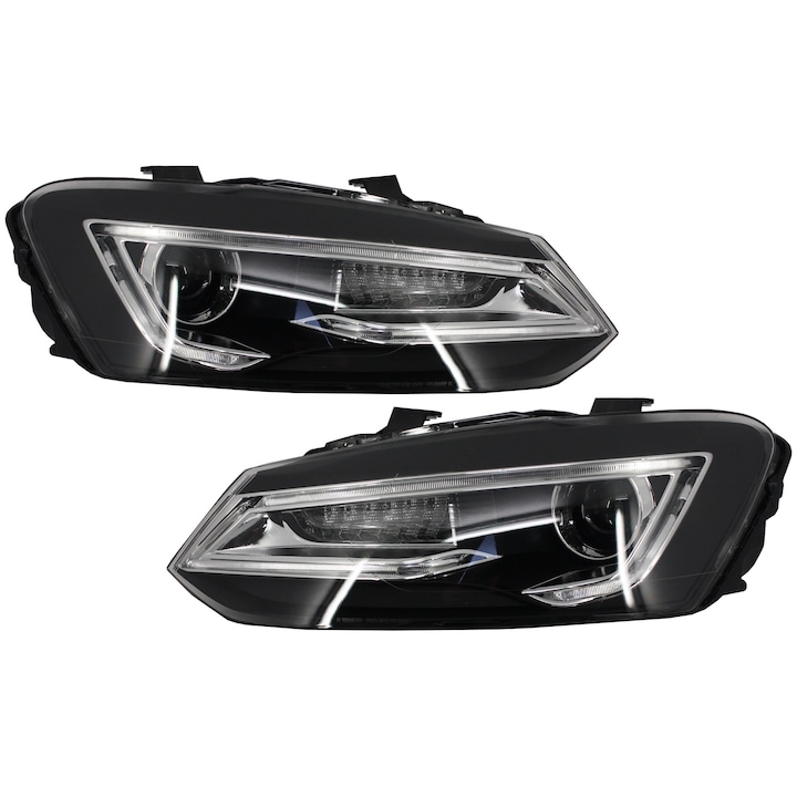 Комплект от 2 LED XENON HID фарове, съвместими с VW VOLKSWAGEN POLO 6R/6C/61 (2011-2017) Devil Eye Look
