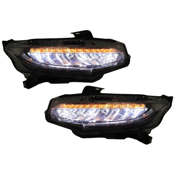 Изцяло LED фарове, съвместими с HONDA Civic Mk10 FC/FK 2016-Up Sedan & Hatchback Dynamic Signaling