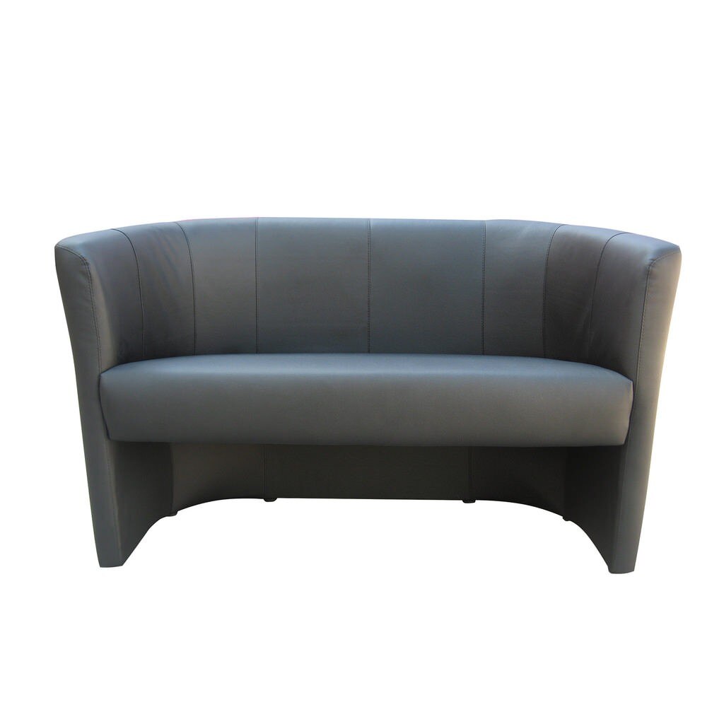 Canapea vizitator CLUB Duo, Negru piele ecologica