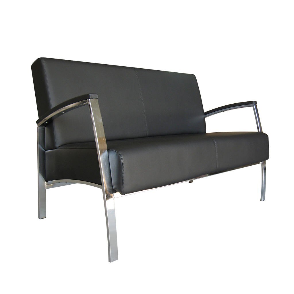 Canapea vizitator INCANTO Duo Soft, Negru piele ecologica